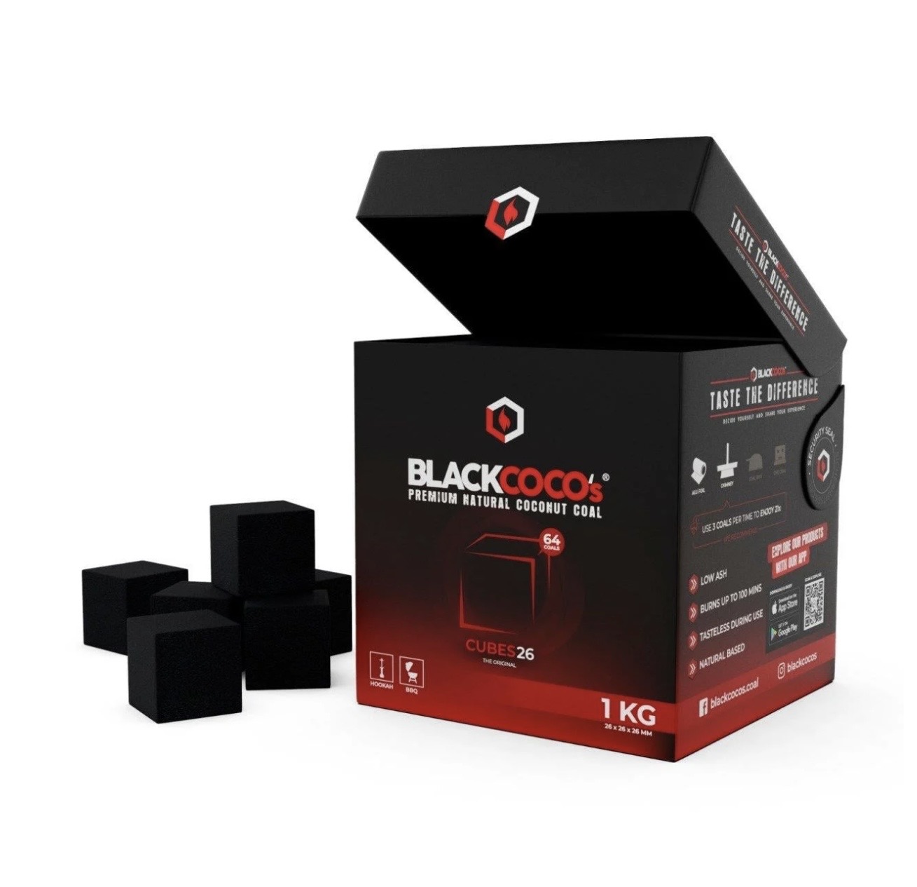 Black Coco's Nargile Kömürü 1 kg 26mm